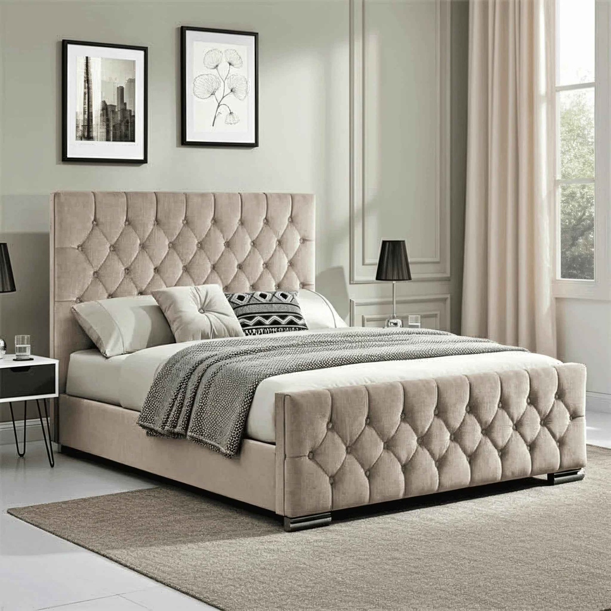 Rayna Panel Lined Tv Bed