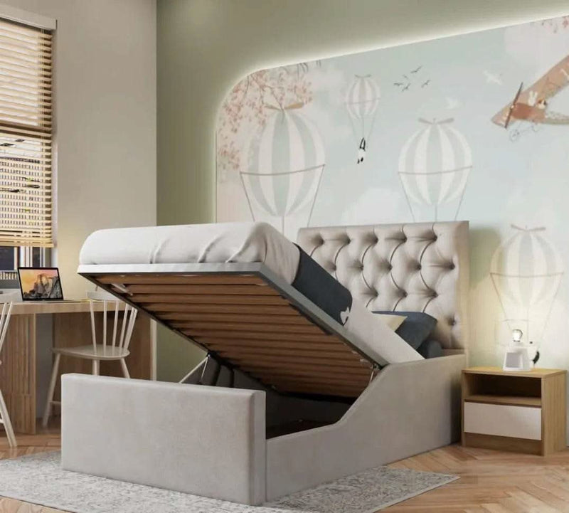 Carlos Kids Ottoman Bed With Safety Rail