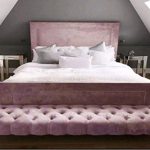 Velvet bed frame