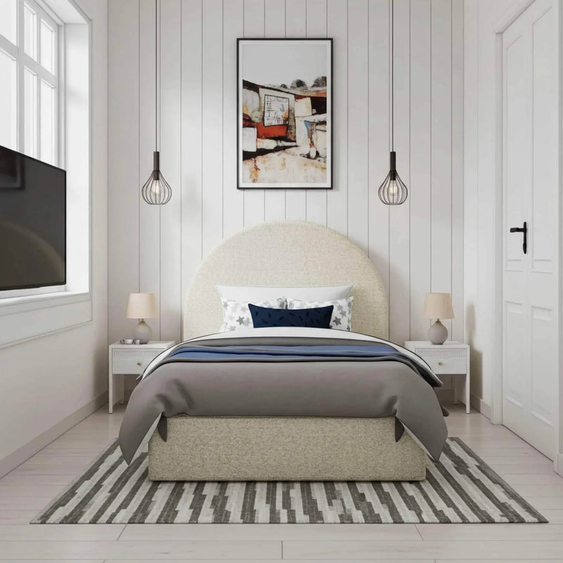 The Little Arc Ottoman Bed Frame: Stylish Storage