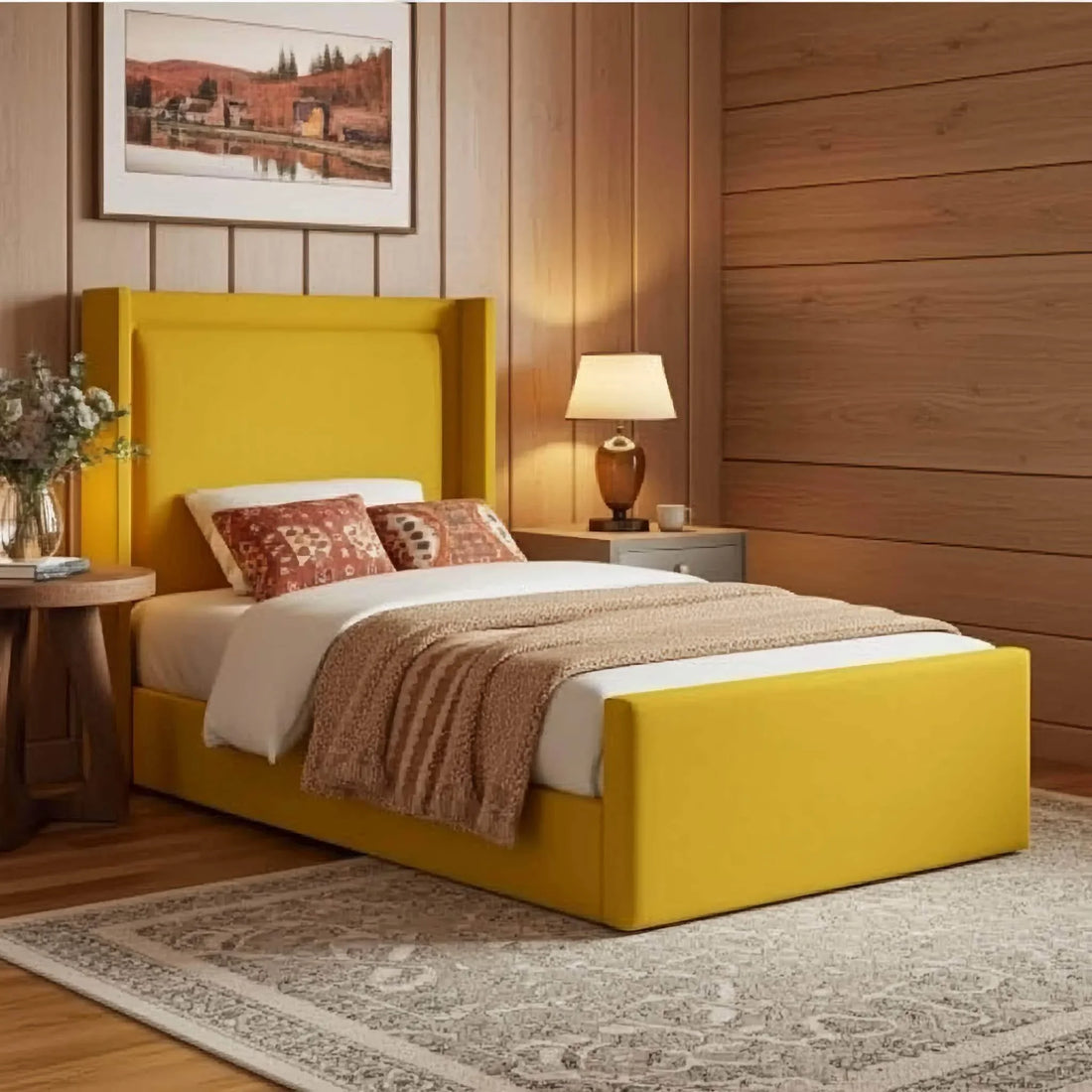 2025 Lines Bumper Bed – Safe & Stylish Comfort | Luxury Fabric Bed UK