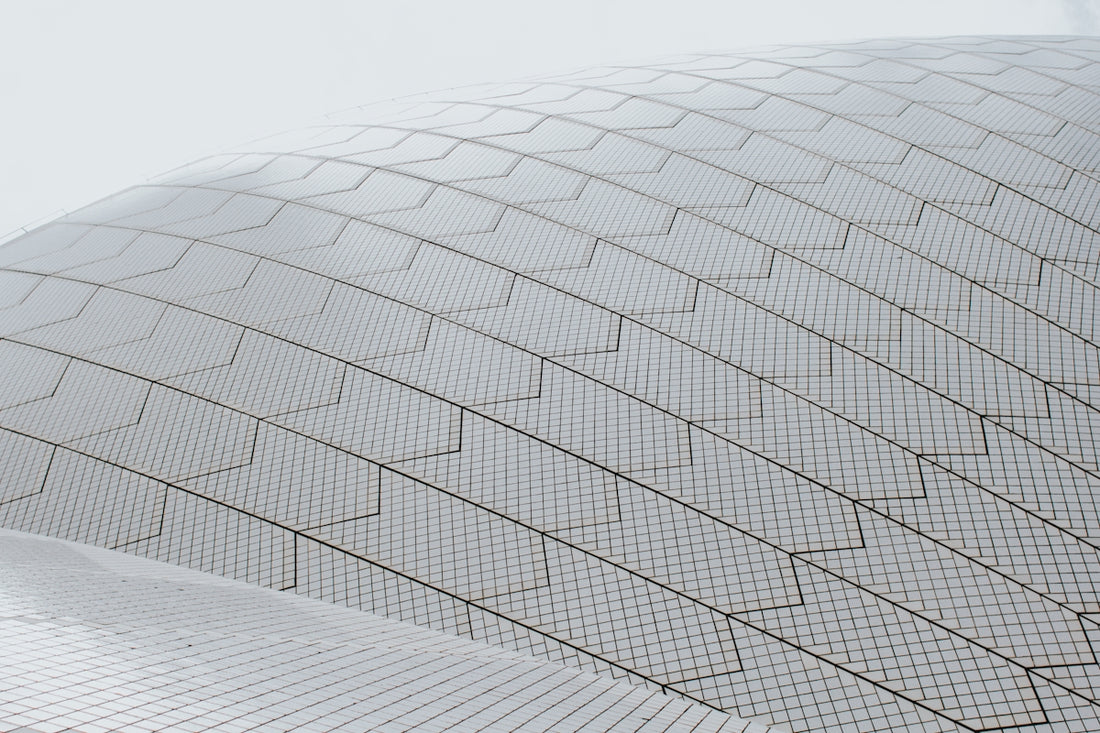 The sydney opera house roof up close.