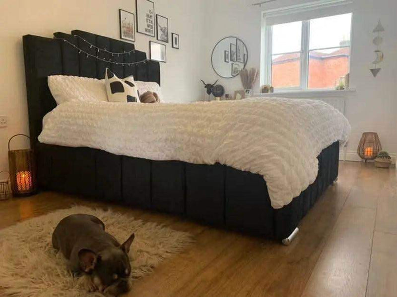 CloudNest Kids Bed – Bouclé Curved Bed Frame