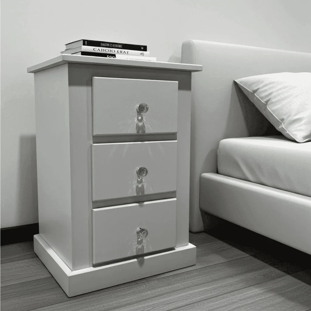 Aylesbury Mid Oak 3 Drawer Bedside Cabinet – Solid FSC-Certified Wood, Assembled - UK Beds Direct ltd