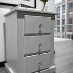 Aylesbury Mid Oak 3 Drawer Bedside Cabinet – Solid FSC-Certified Wood, Assembled - UK Beds Direct ltd