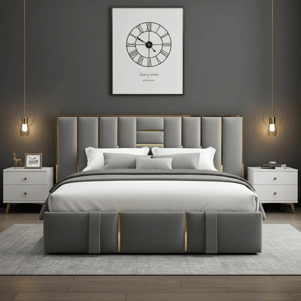 Aurora Luxe Upholstered Bed Frame - UK Beds Direct ltd