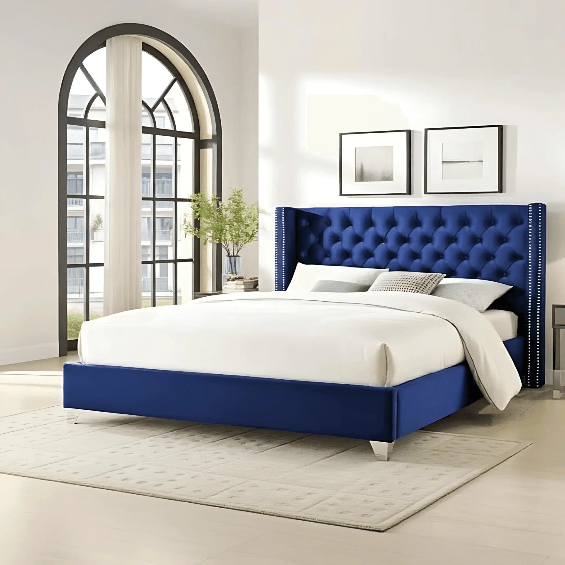 Maiyaa Wingback Bed Frame UK - UK Beds Direct ltd