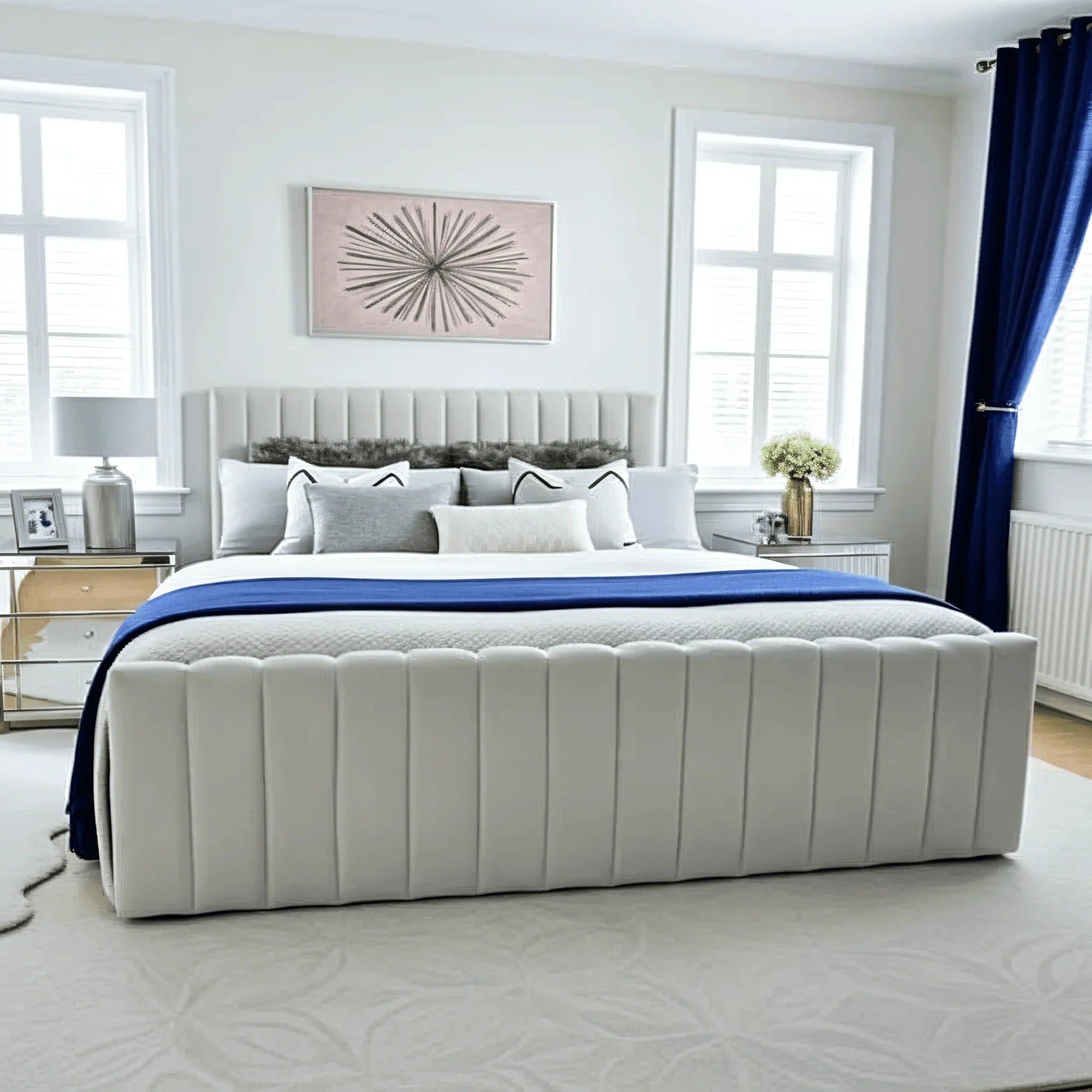 Francis Italian Modern Chesterfield Bed Frame - UK Beds Direct ltd