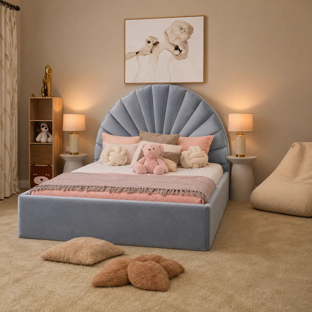 Buttercup Kids Upholstered Bed Frame | UK Beds Direct