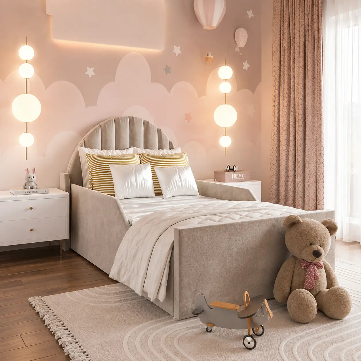 Moonbeam Kids Upholstered Bed | UK Beds Direct