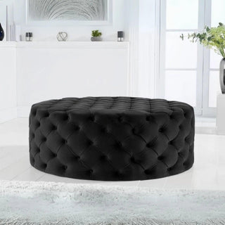 Brixton One Round Footstool UK - UK Beds Direct ltd