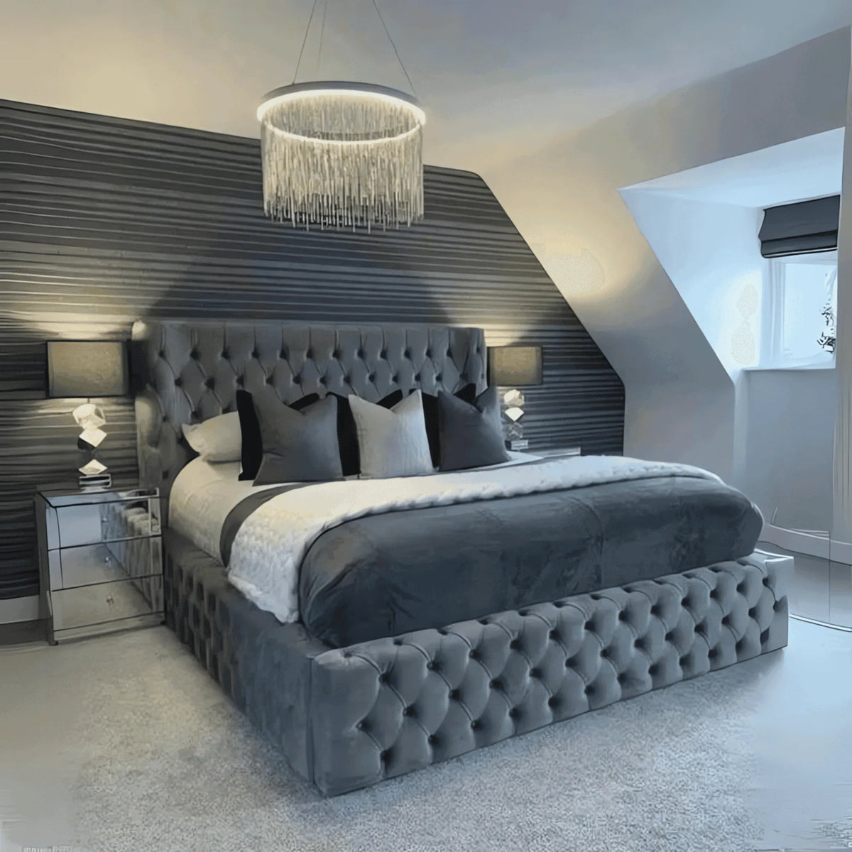 Eikko Wingback Bed frame UK - UK Beds Direct ltd