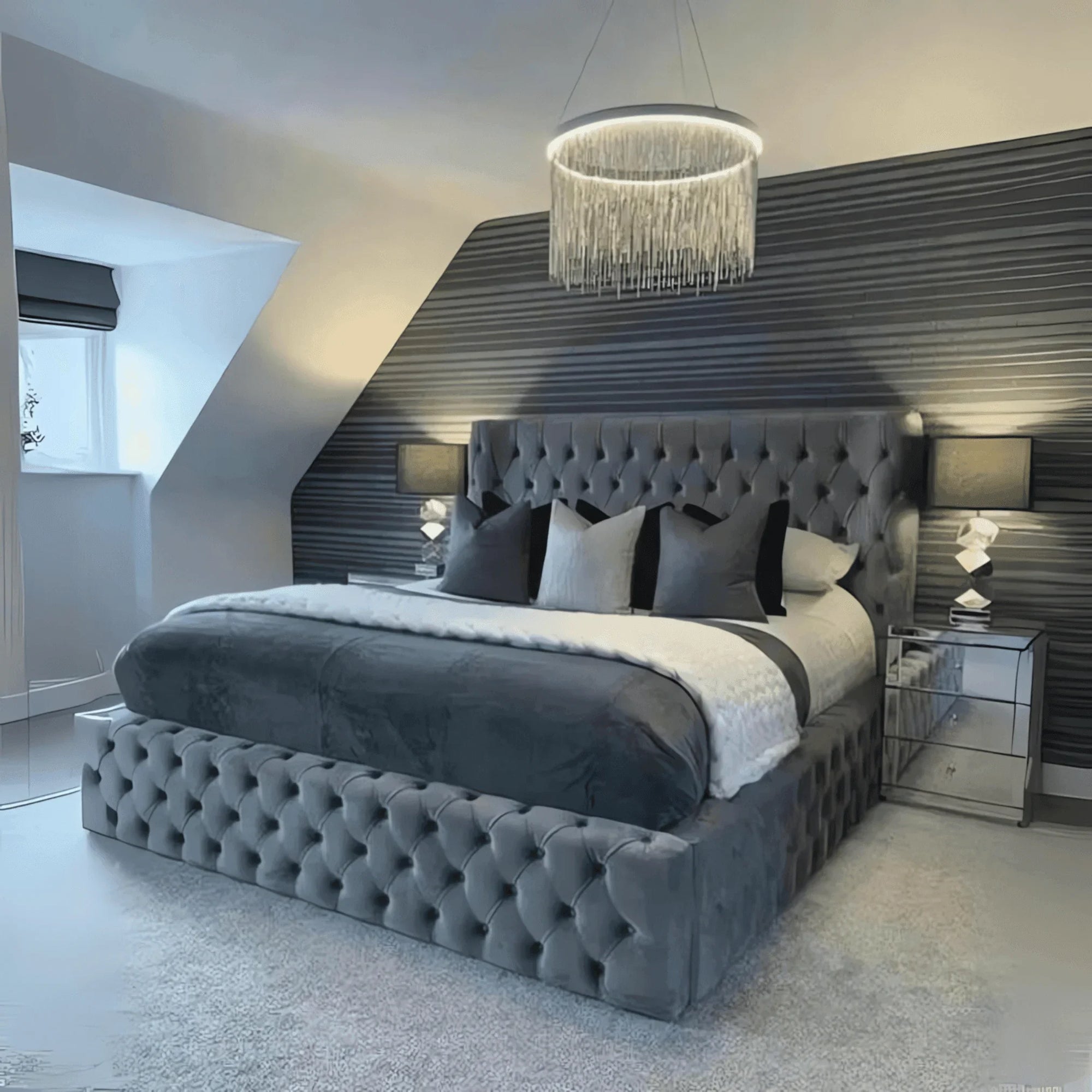 Eikko Wingback Bed frame UK - UK Beds Direct ltd