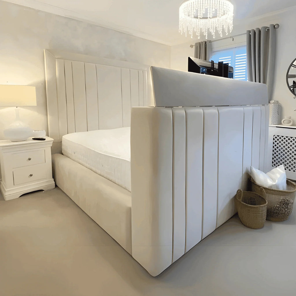 Rayna Panel Lined Tv Bed - UK Beds Direct ltd