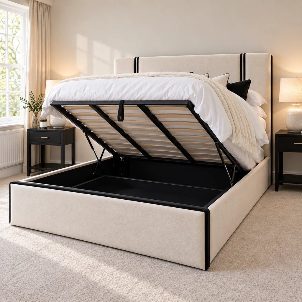 Signature Piped Bed with Optional Storage