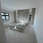 Vienna Wall Panel Bed – Bespoke Upholstered Bed Frame with Installation