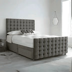 Monaco Divan Bed-Tailored Finish with Matching Headboard - UK Beds Direct ltd