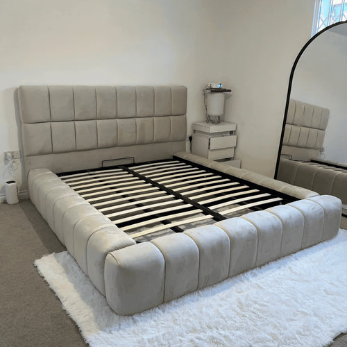 2025 Cube Ambassador Bed Frame – Bespoke Upholstered Bed - UK Beds Direct ltd