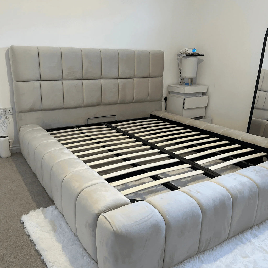 2025 Cube Ambassador Bed Frame – Bespoke Upholstered Bed - UK Beds Direct ltd