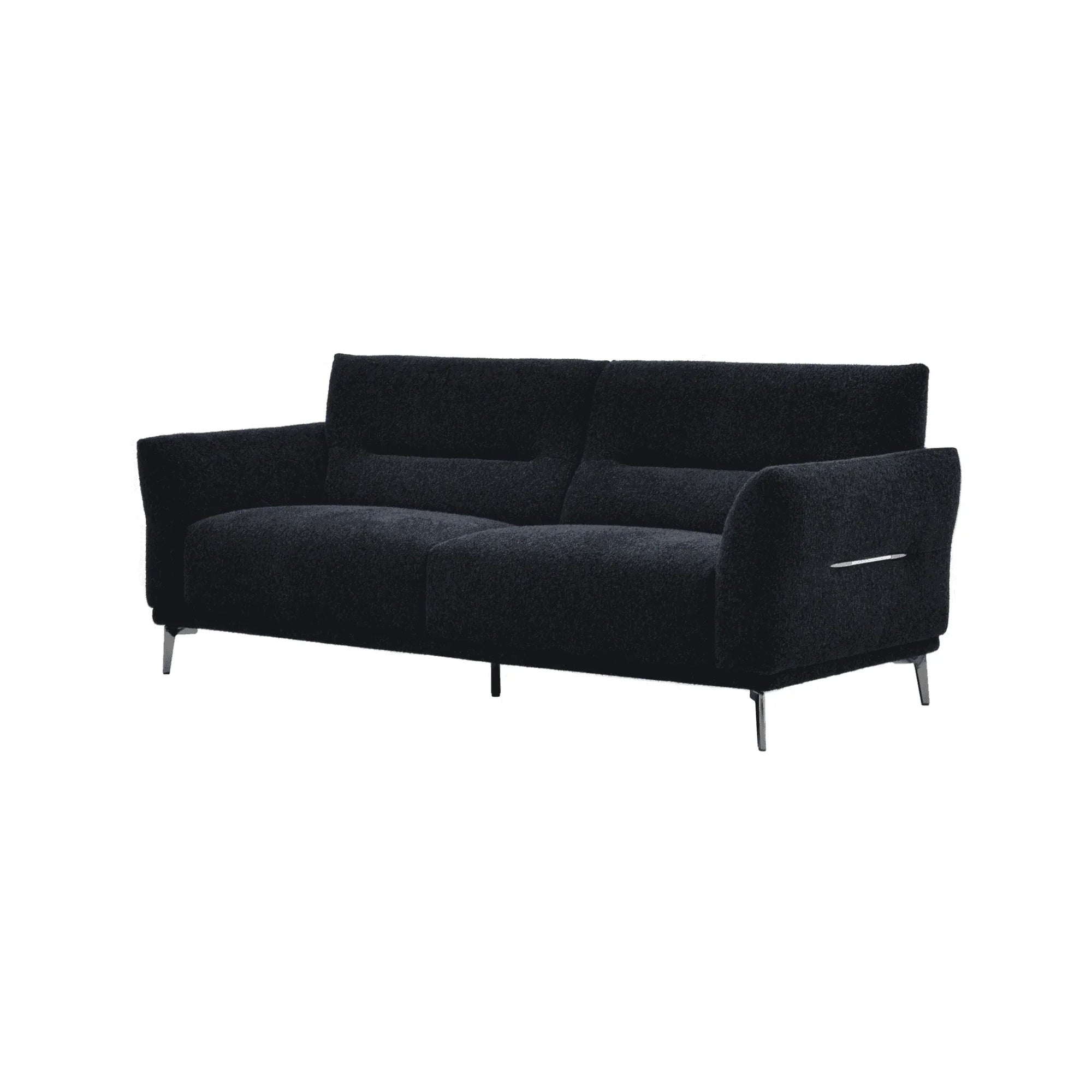 Aluxo Albany Sofa Range in Black Lux Boucle Fabric - UK Beds Direct ltd