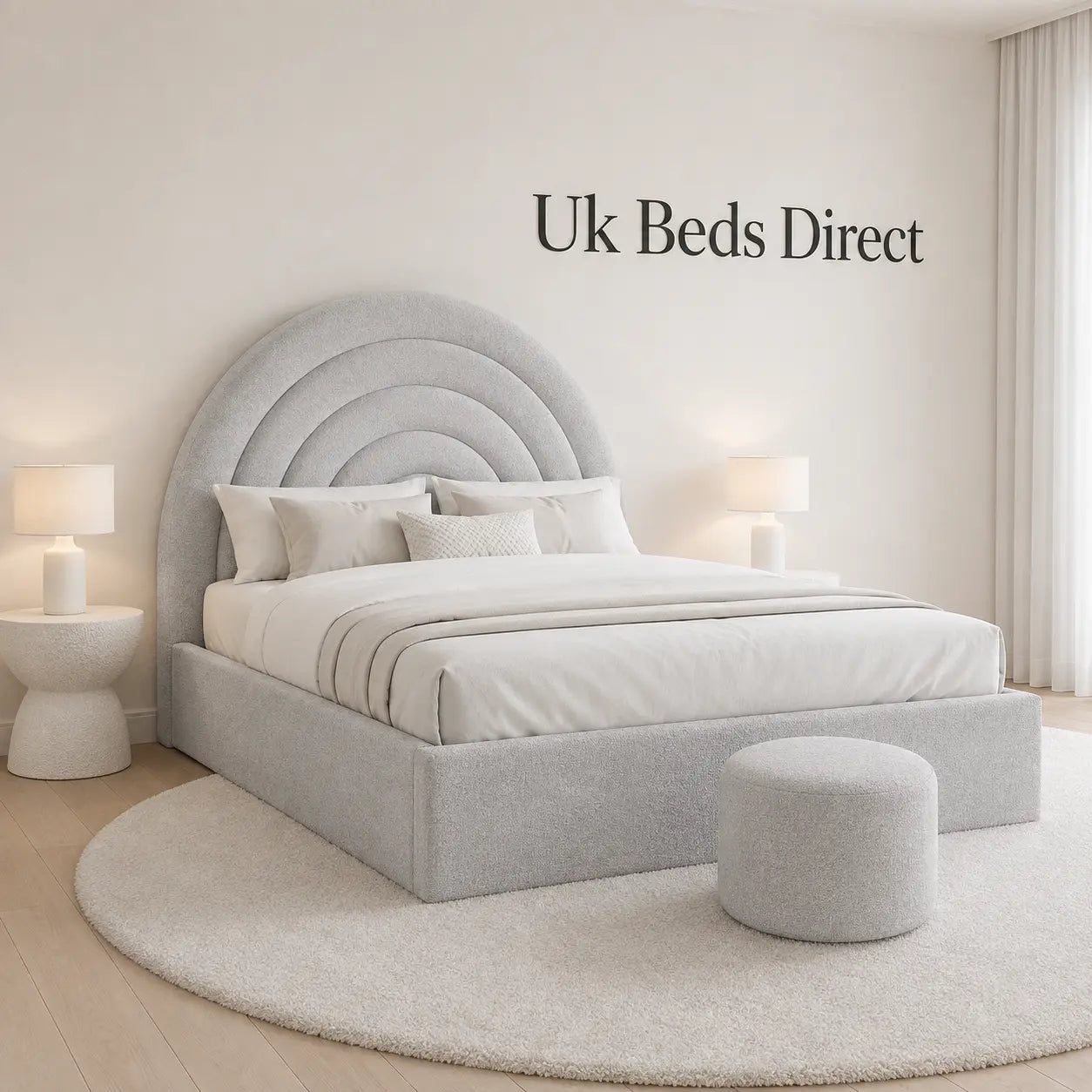 Regal Step Luxury Upholstered Bed Frame | UK Beds Direct