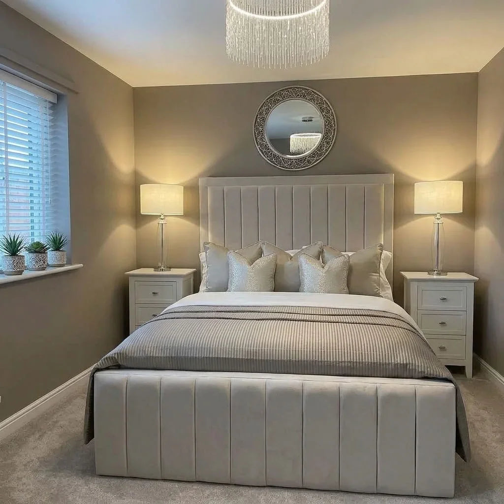 Sahara Aurora Bed – Luxury Upholstered Panel Bed