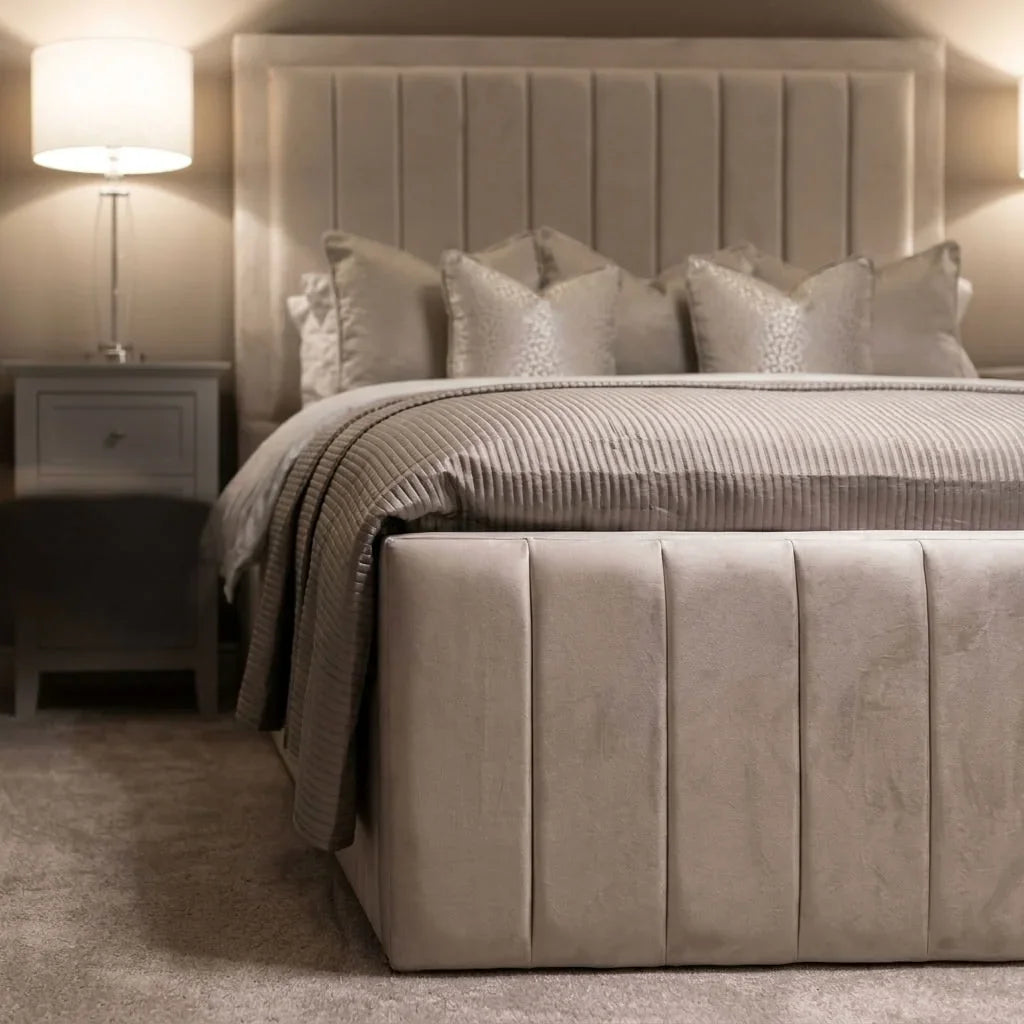 Sahara Aurora Bed – Luxury Upholstered Panel Bed
