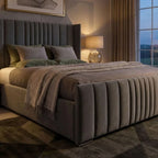 Metropolitan Wingback Lines Bed Frame