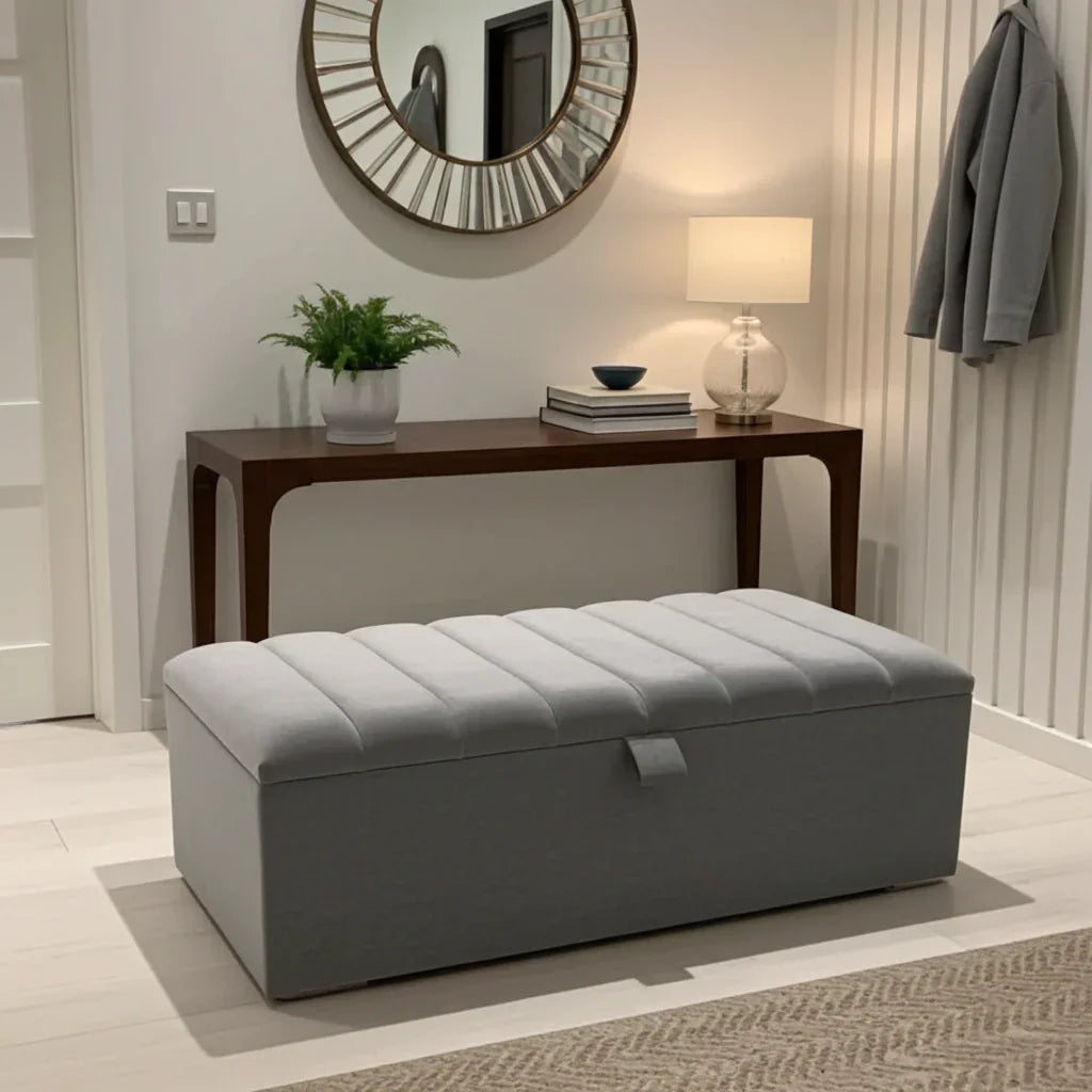 Luxury Upholstered Blanket Box – Stylish Storage with Everyday Function
