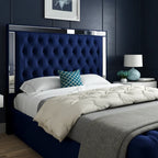 Mirage Royal – Mirrored Upholstered Soft Velvet Bed Frame | Luxury UK Design