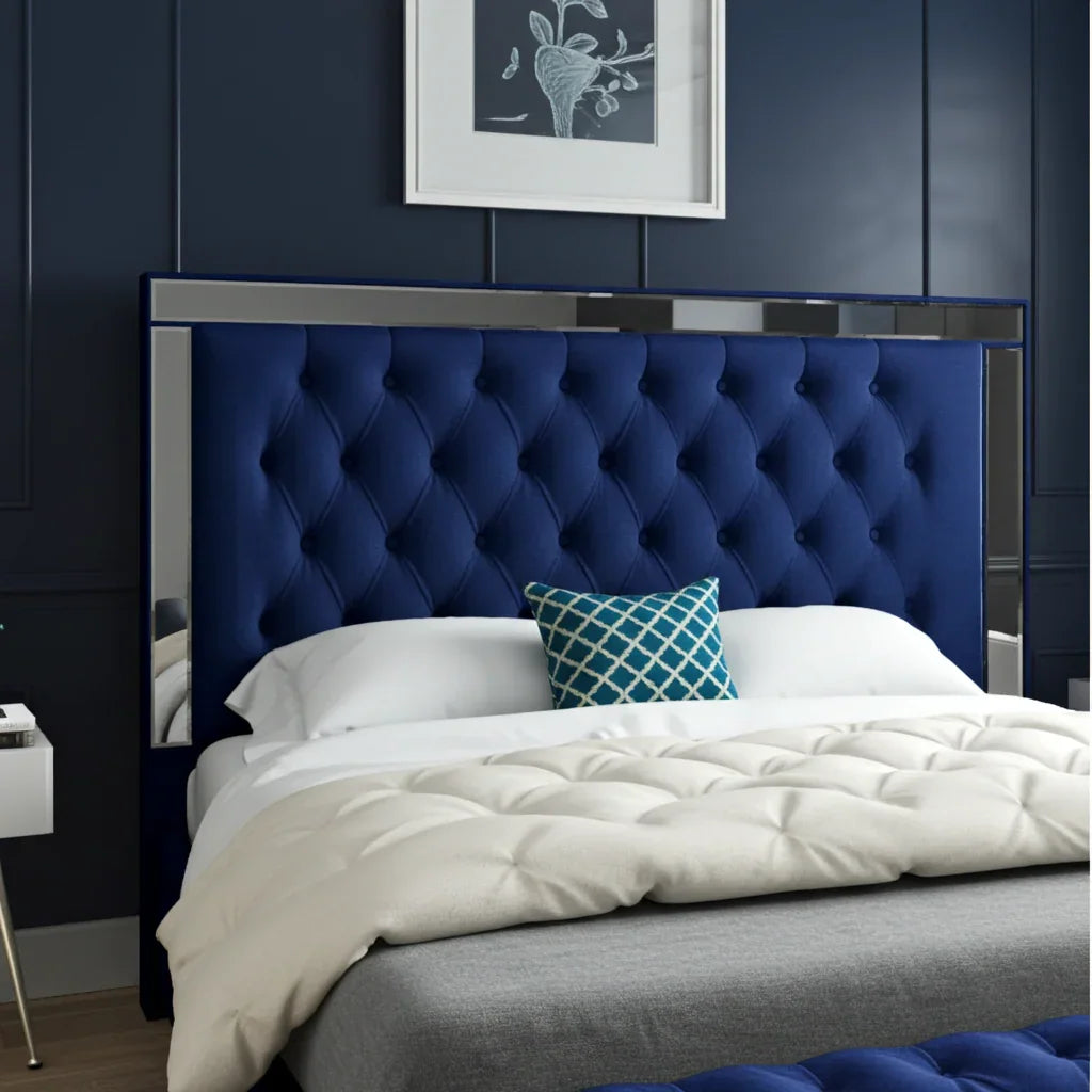 Mirage Royal – Mirrored Upholstered Soft Velvet Bed Frame | Luxury UK Design