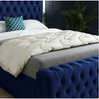 Mirage Royal – Mirrored Upholstered Soft Velvet Bed Frame | Luxury UK Design