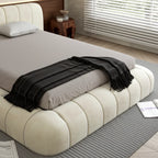Luna Linear Upholstered Low Bed Frame