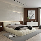 Luna Linear Upholstered Low Bed Frame