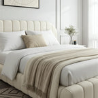 2025 Curve Cloud Bed– Ultra Comfort Upholstered Bed Frame | Luxury Fabric Bed UK