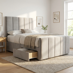 Sydney Classic Divan Bed – Tailored Finish with Matching Headboard - UK Beds Direct ltd