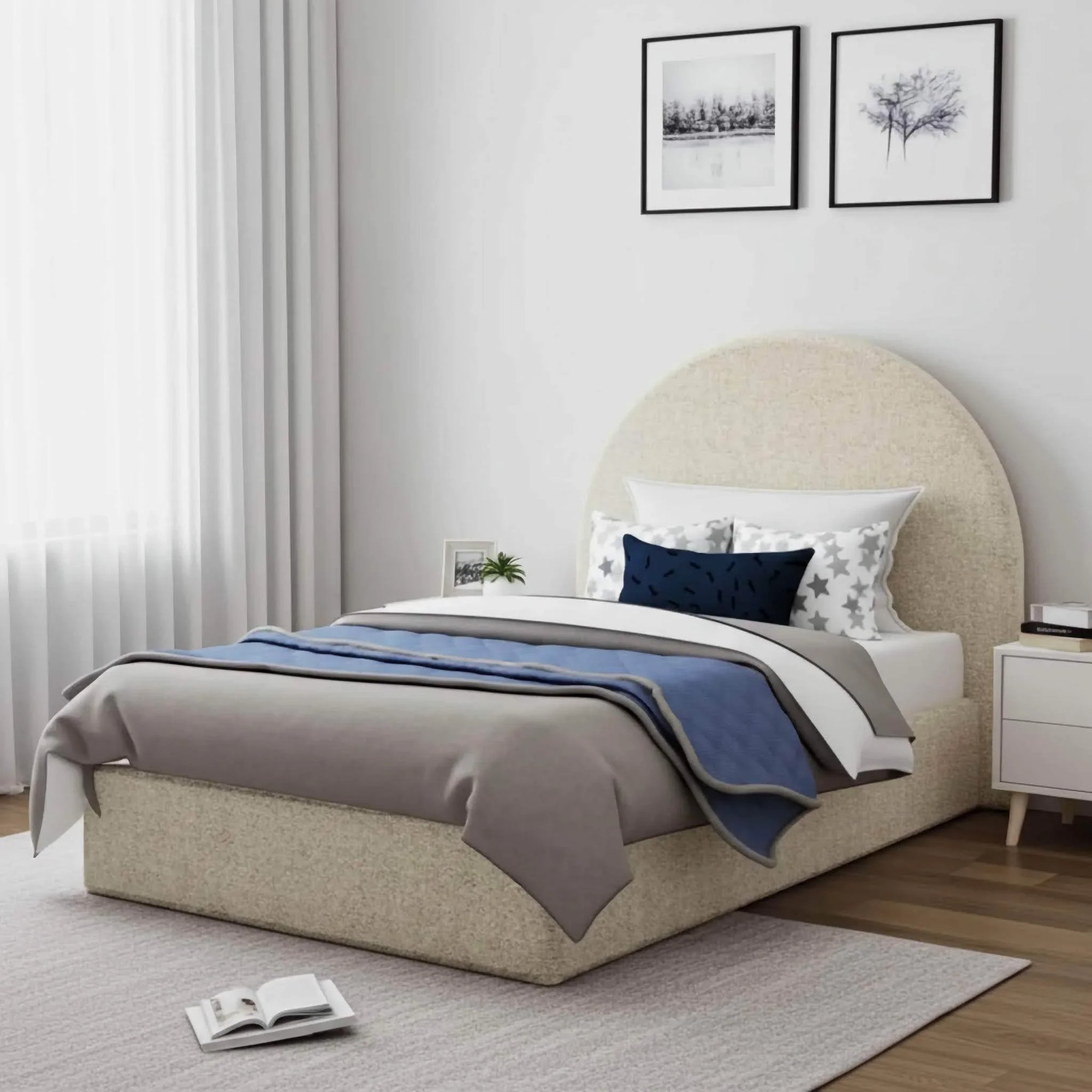 The Little Arc Ottoman Bed Frame: Stylish Storage - UK Beds Direct ltd
