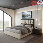 Elora Panel-Lined Upholstered Bed Frame – Modern Fabric Bed | UK Beds Direct - UK Beds Direct ltd