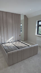 Vienna Wall Panel Bed – Bespoke Upholstered Bed Frame with Installation