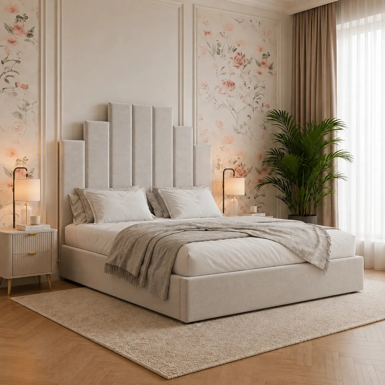 Rosalind Contemporary Upholstered Bed | UK Beds Direct
