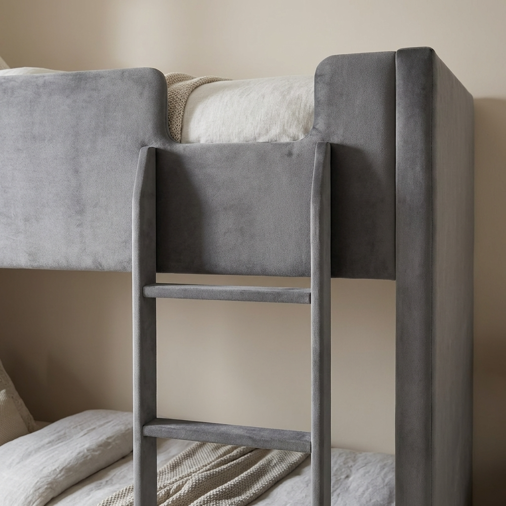 upholstered bunk bed for kids in modern UK home