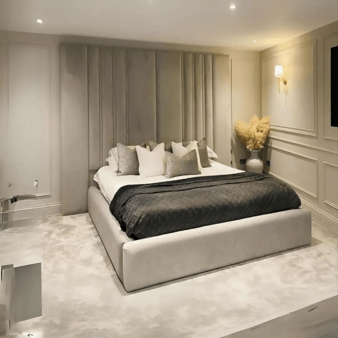 Amora Wall Panel 70" High Headboard – Luxury Upholstered Bed Frame UK - UK Beds Direct ltd