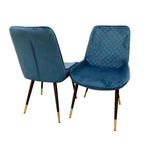 Venus 1.6 Chrome Dining Table with Black Sintered Stone Top With 4 Luna Velvet Dining Chairs - UK Beds Direct ltd