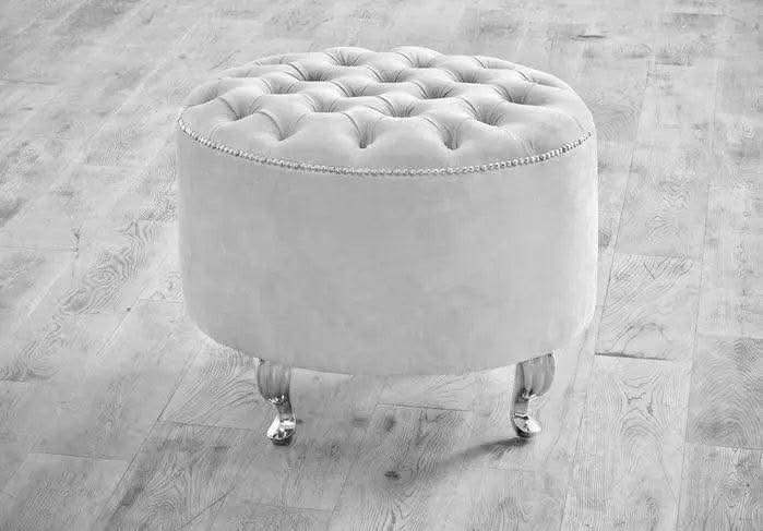 Round Footstool: Luxurious & Elegant UK Stools - UK Beds Direct ltd